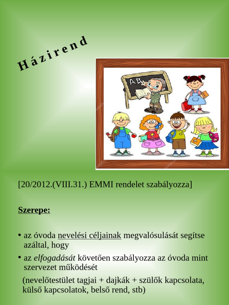 Házirend | PDF