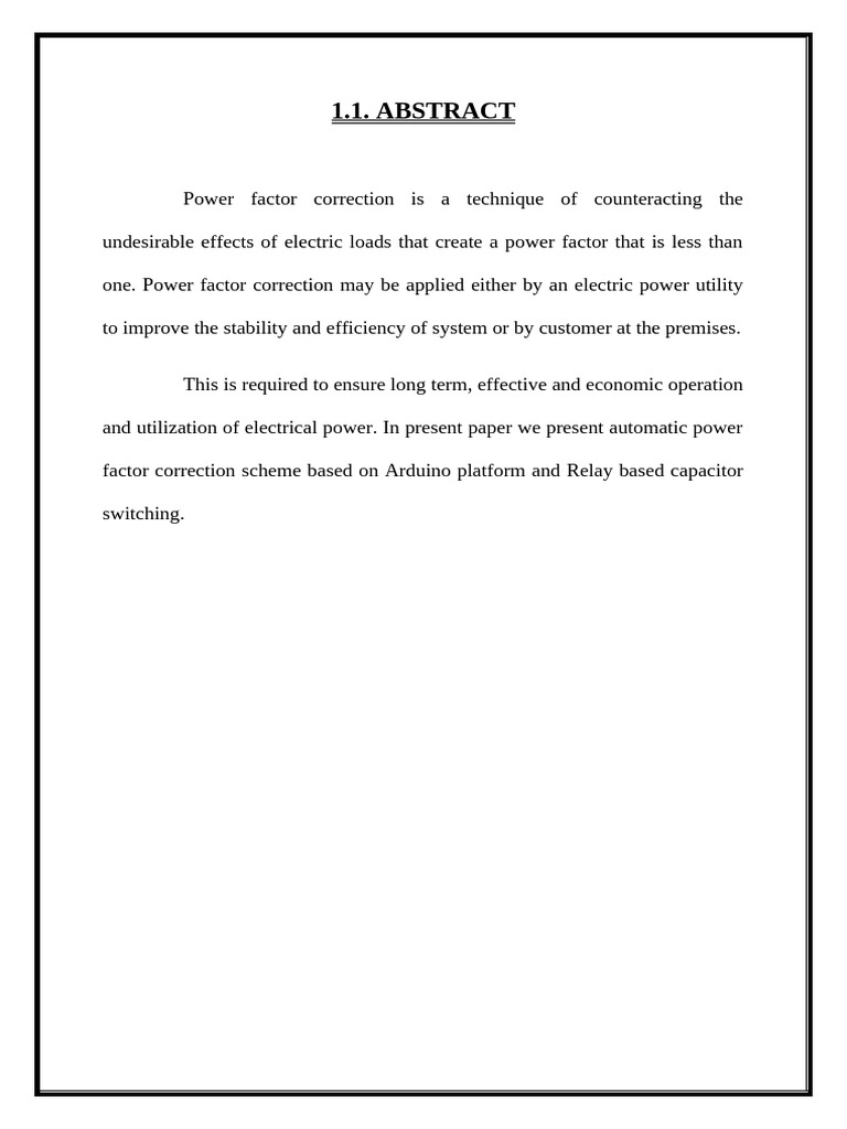 Arduino-Based Power Factor Correction System | PDF | Electric Motor ...