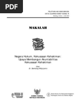 Download Negara Hukum Kekuasaan Kehakiman Upaya Membangun Akuntabilitas Kekuasaan Kehakiman by Hery Banggetts SN94512486 doc pdf