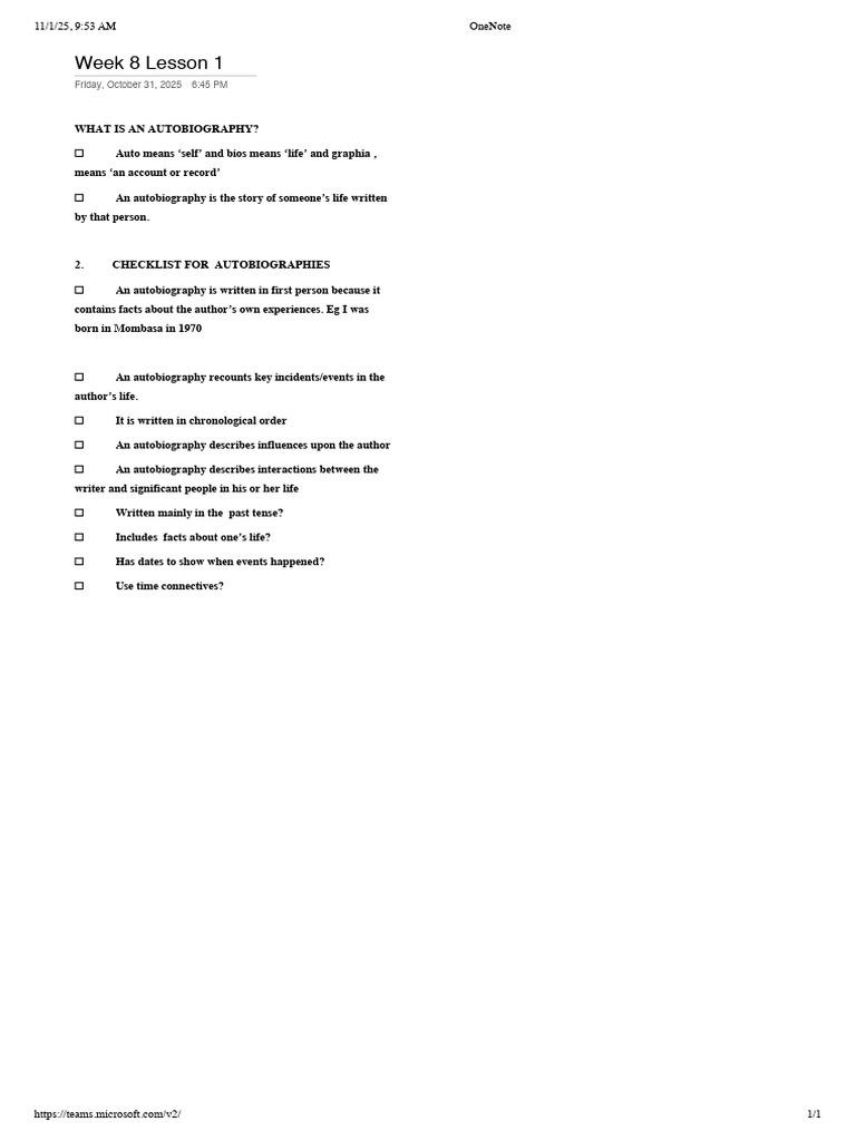 How to Write an Autobiography Guide | PDF