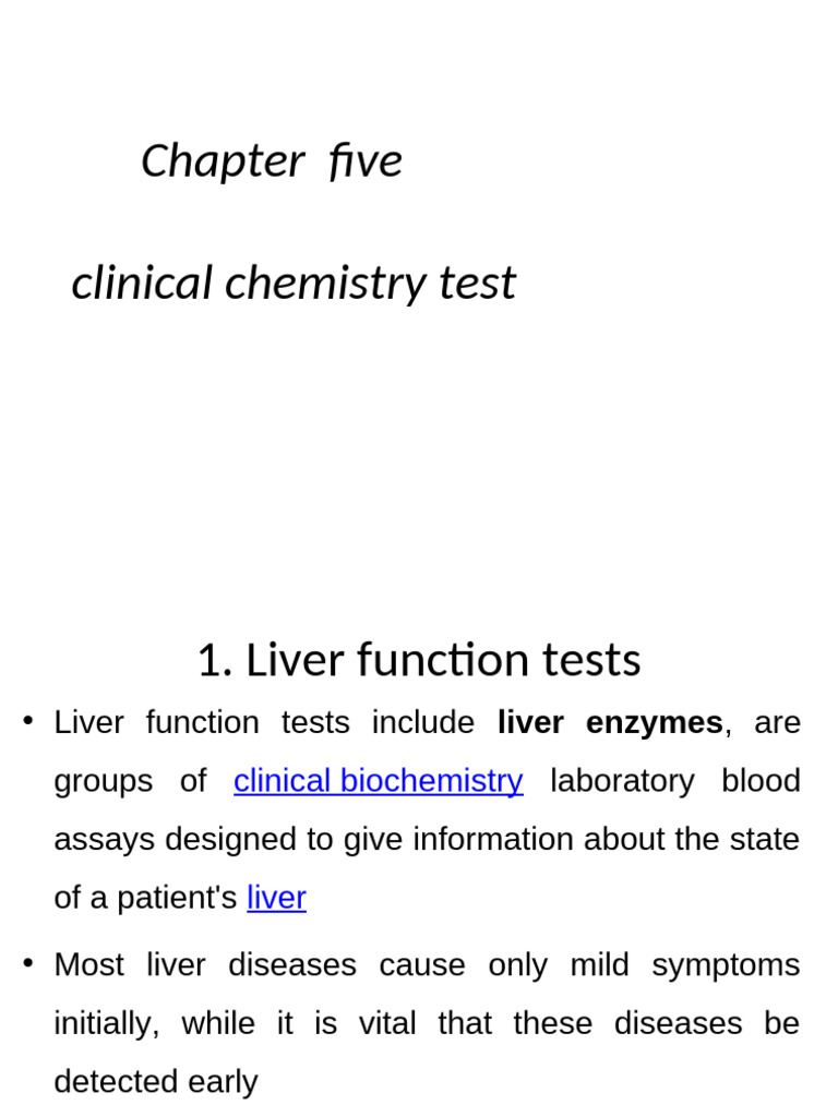 Liver and Renal Function Tests Overview | PDF | Kidney | Alanine ...