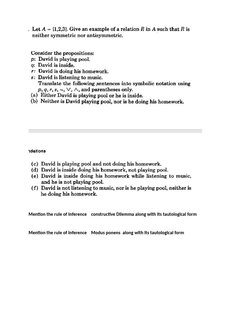 DMS Set Questions | PDF