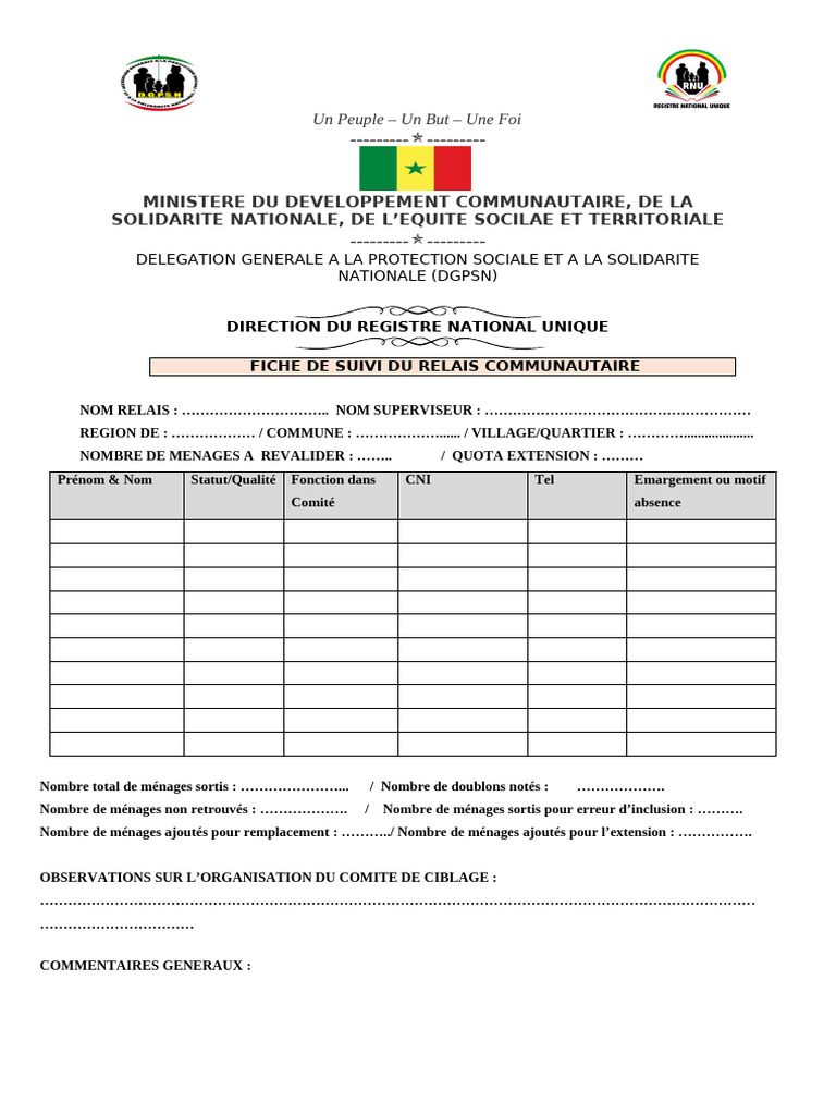 Suivi du Relais Communautaire 2023 | PDF