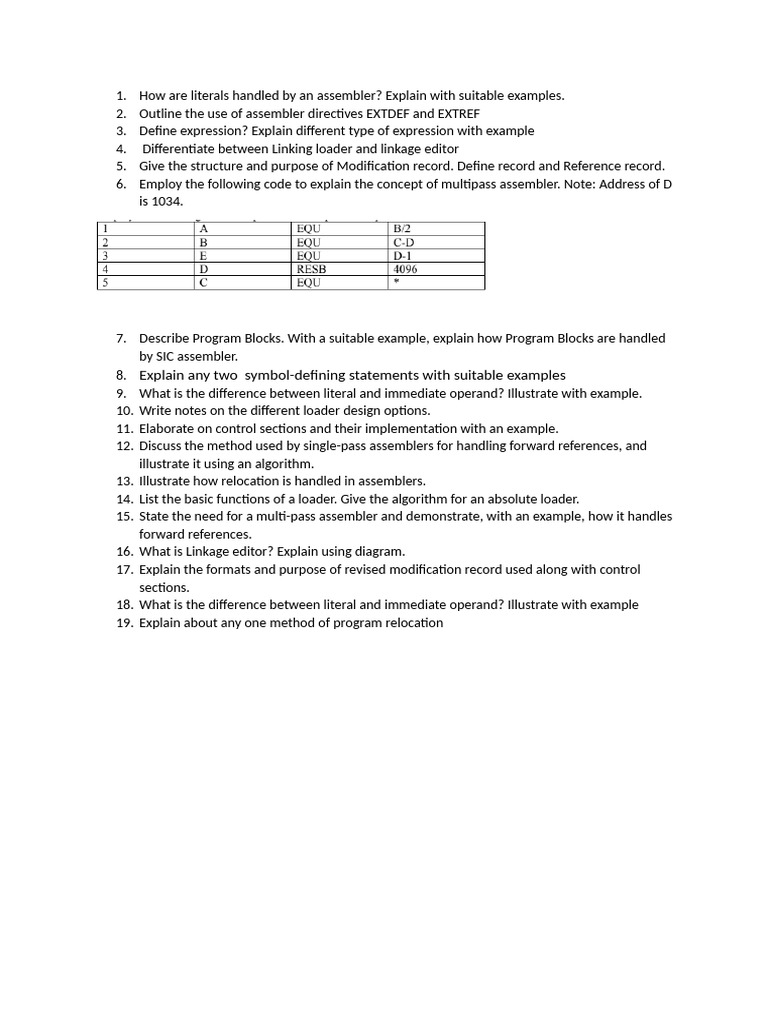 Assembler Concepts and Loader Functions | PDF