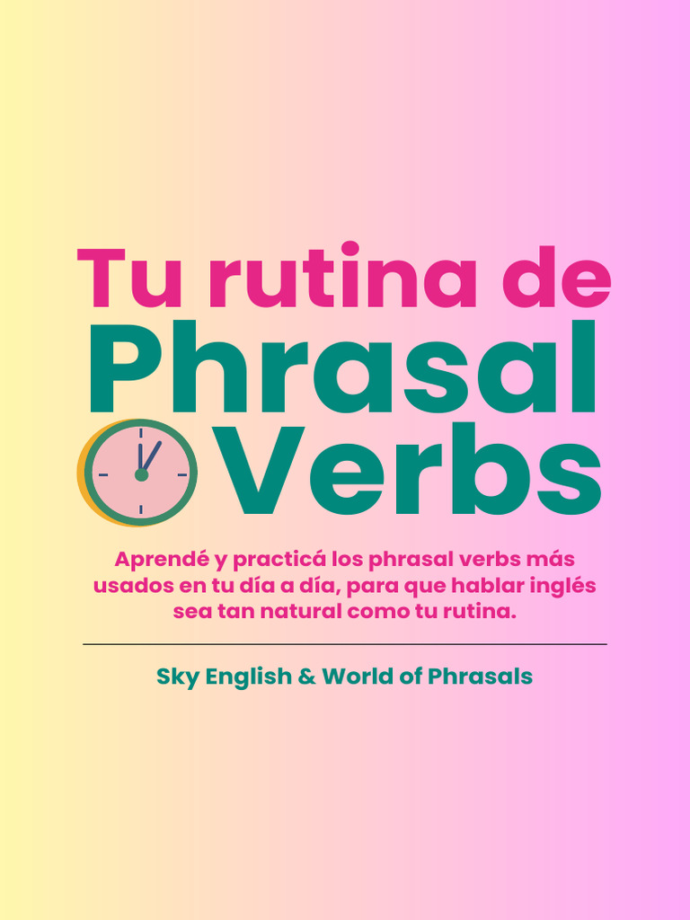 Domina los Phrasal Verbs en Inglés | PDF | Morfología Lingüística ...