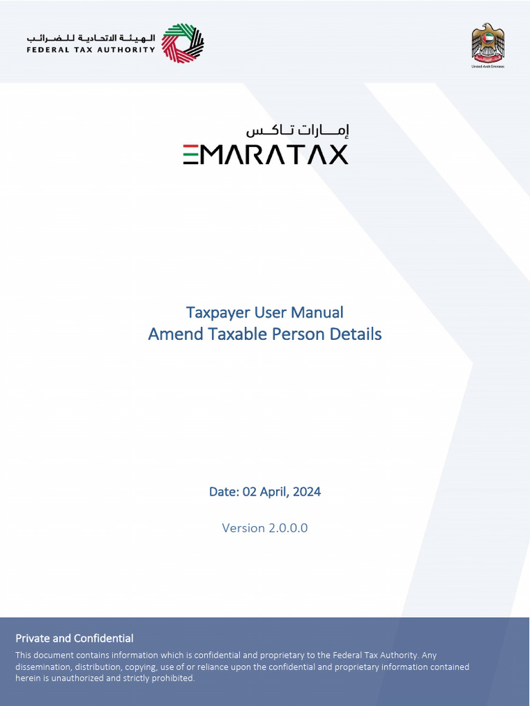 Amend Taxable Person Details Guide | PDF | Taxpayer | Taxes