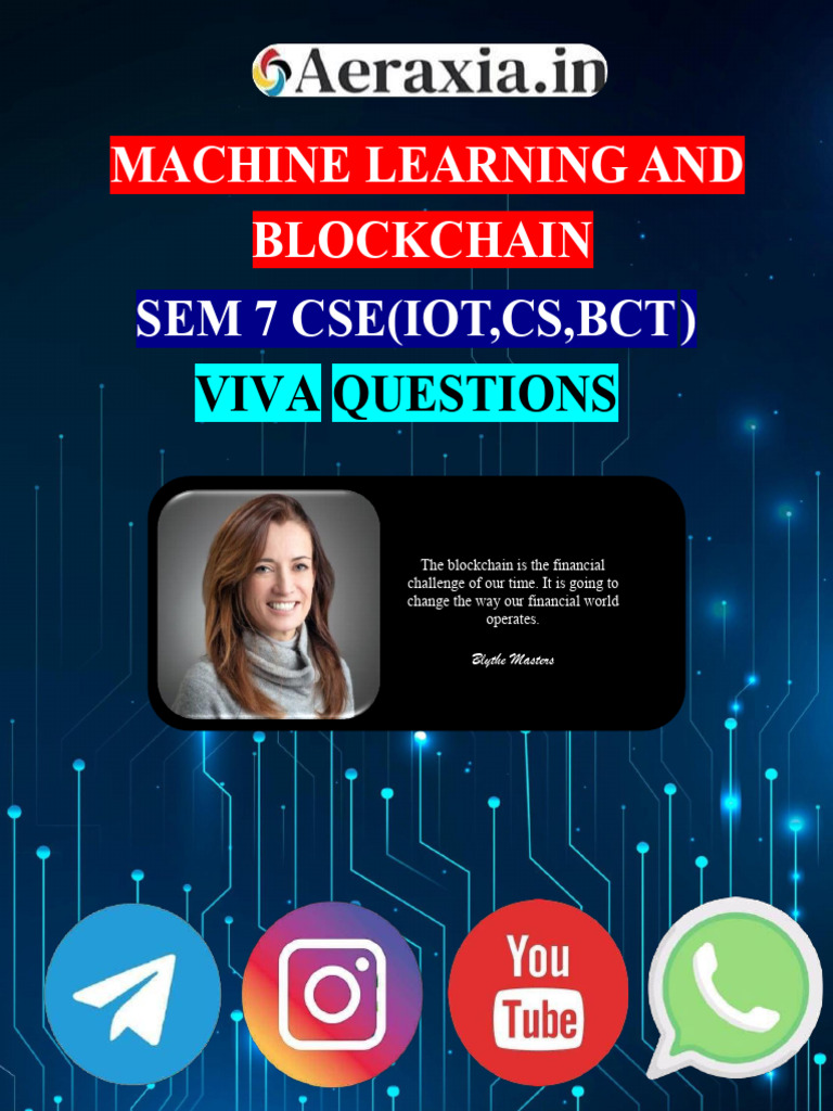 Machine Learning and Blockchain Viva | PDF | Machine Learning | Algorithms
