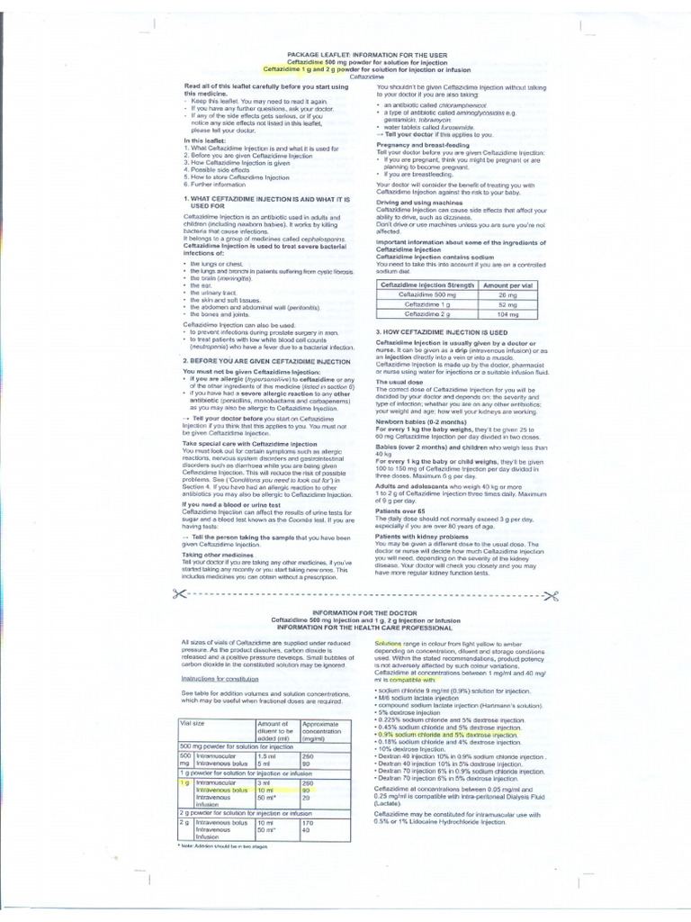Ceftazidime Page 1 | PDF