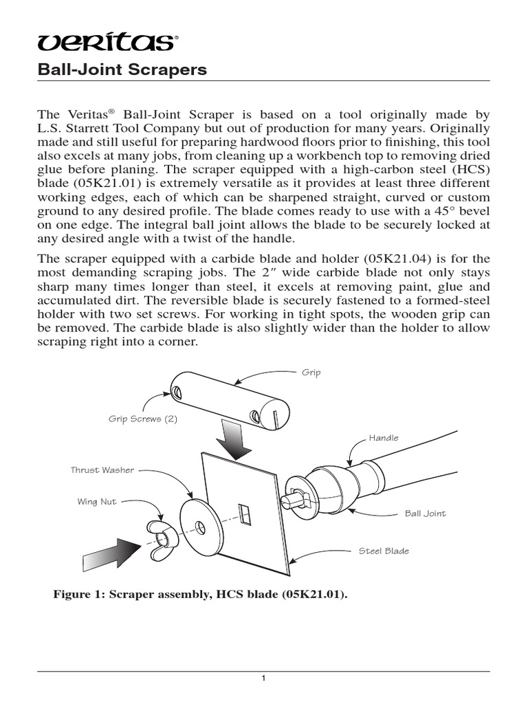 Veritas Ball Joint Scrapers C 01 e | PDF | Blade | Metalworking
