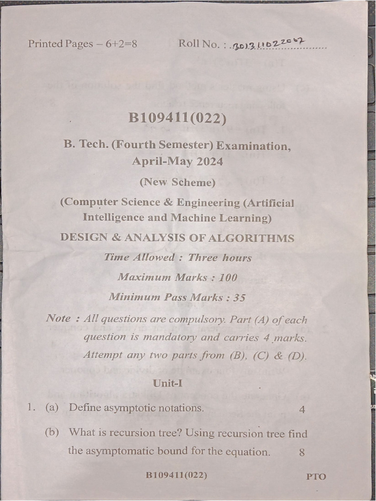 DAA Specialization Apr-May 2024 | PDF
