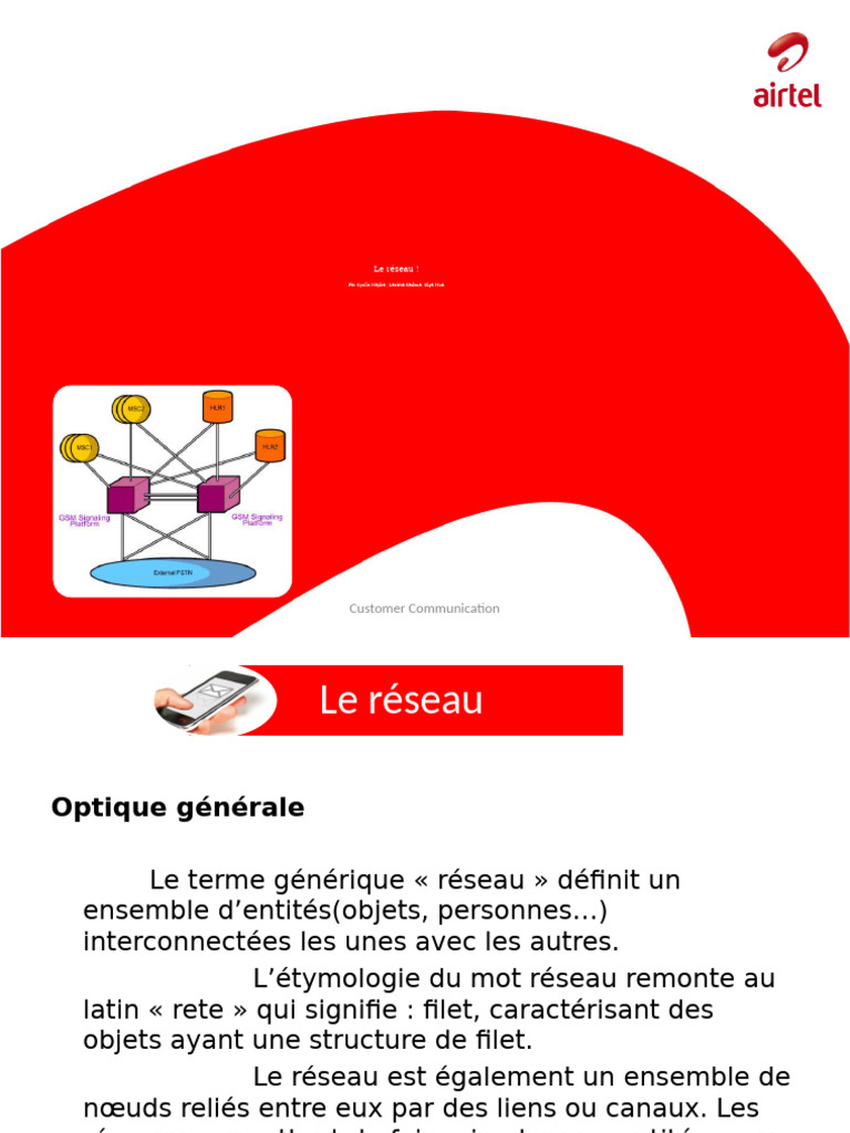 Types et architecture des réseaux | PDF | GSM | Réseau cellulaire