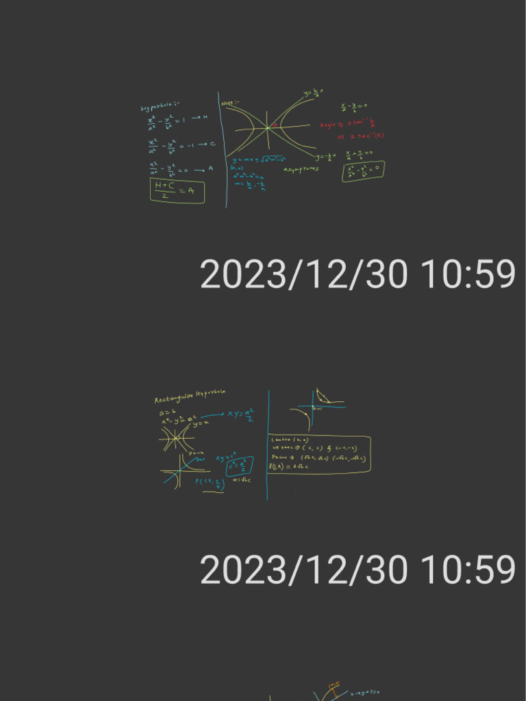 Additional Topic of Conic Maths Parabola Ellipse and Hyperbola | PDF