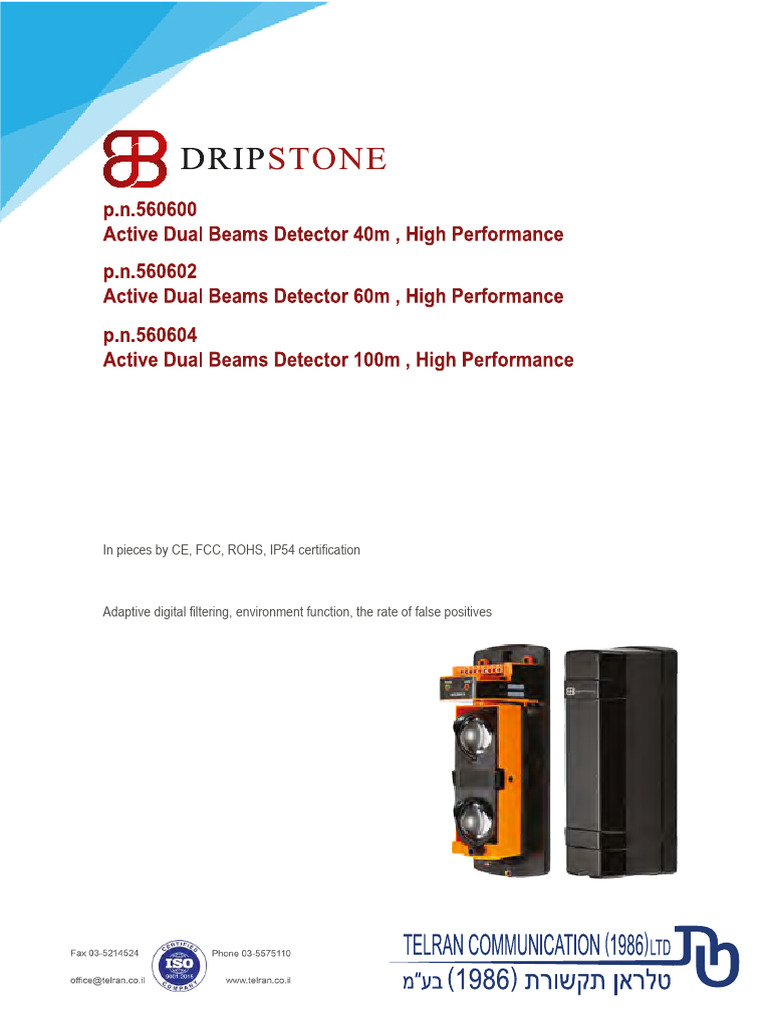 Infared Beem Sensor User Manual Eng - 2 | PDF | Electric Power | Equipment