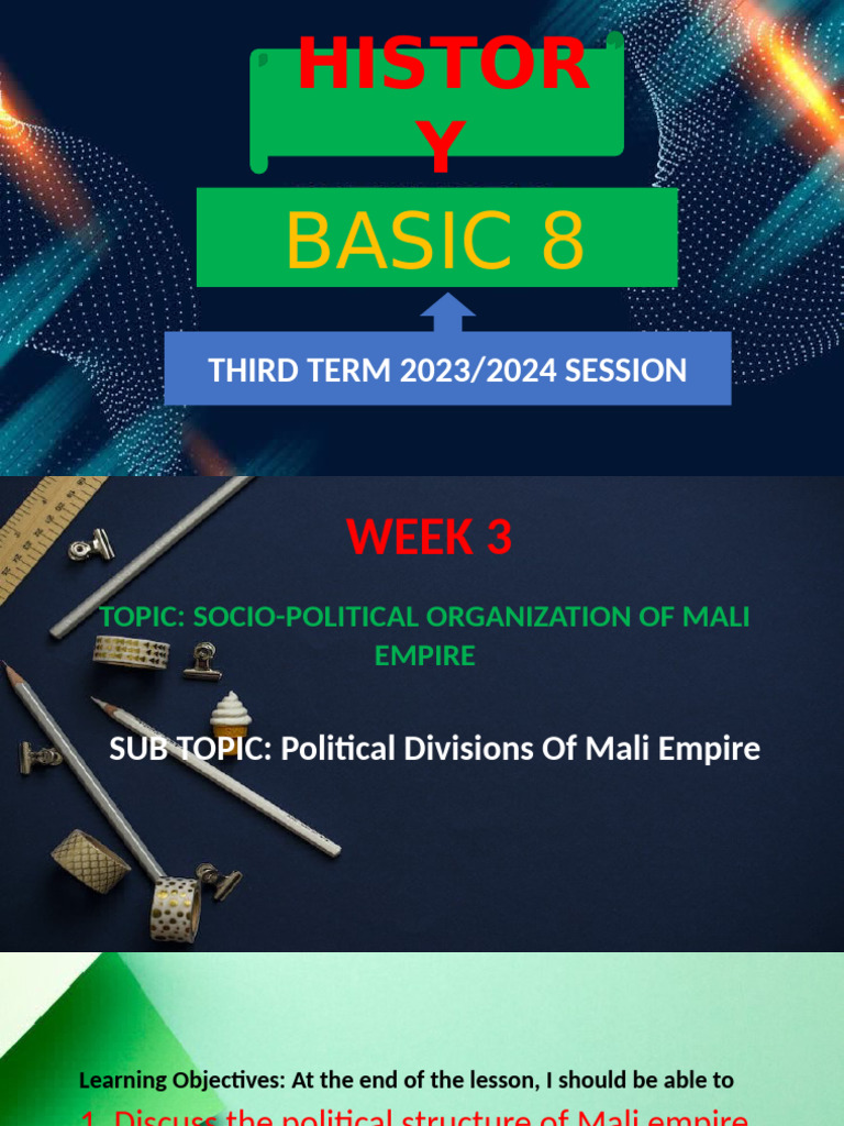 His WK 3 Basic 8 Third Term 2023 2024 | PDF