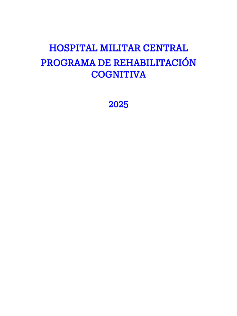 Programa de Rehabilitación Cognitiva 2025 | PDF | Serpiente | Navidad