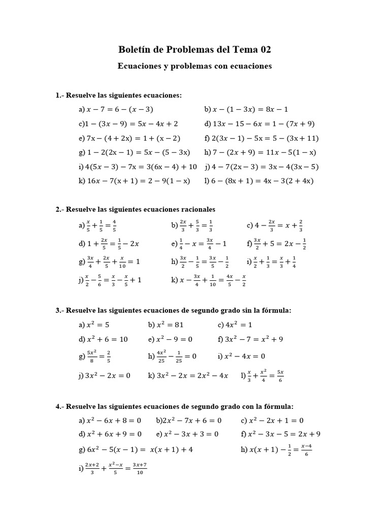 01.1. - Boletin Tema 02 | PDF