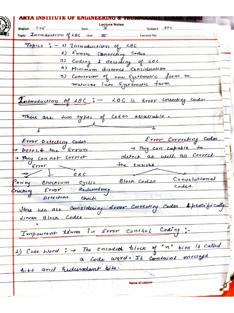ITC Unit - 3 | PDF