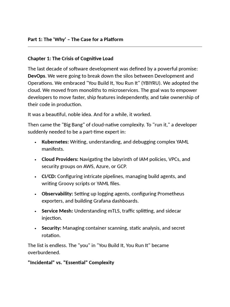 Platform Engineering: Reducing Developer Complexity | PDF | Computing ...