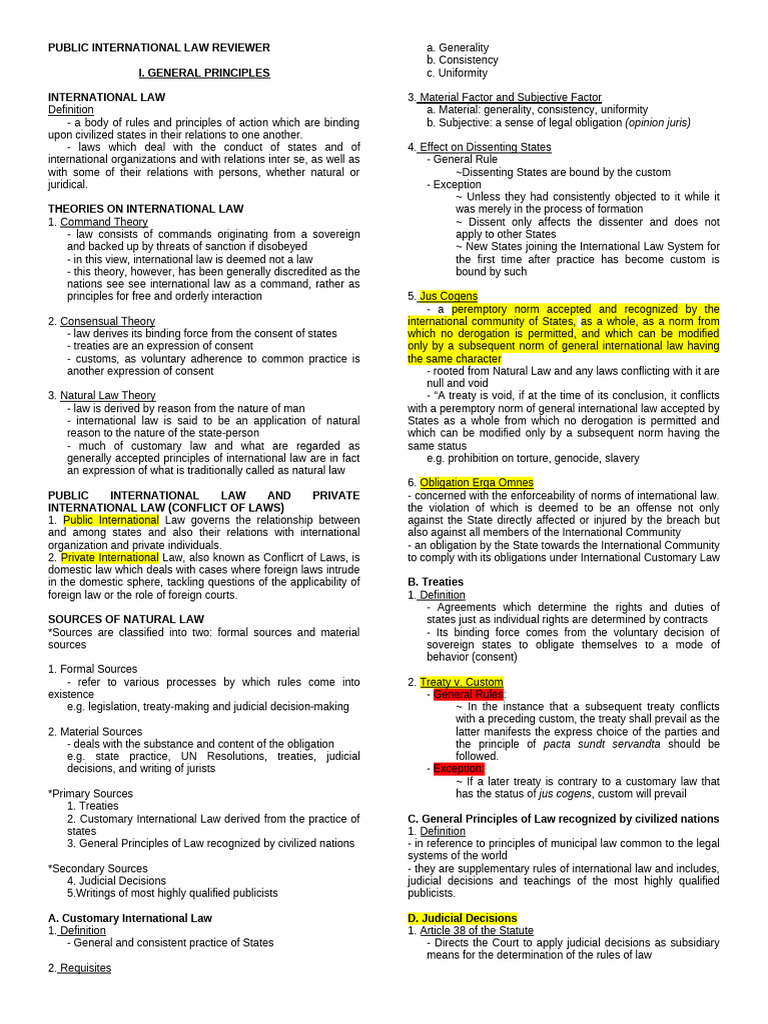 State Practice in International Law | PDF | Treaty | International Law