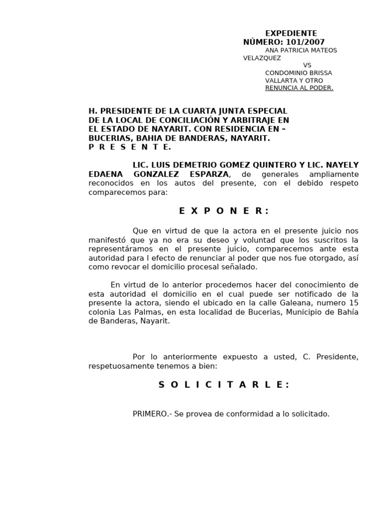 Renuncia Al Poder | PDF