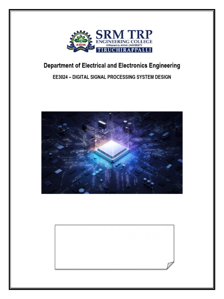 Digital Signal Processing Design Record | PDF | Discrete Fourier ...