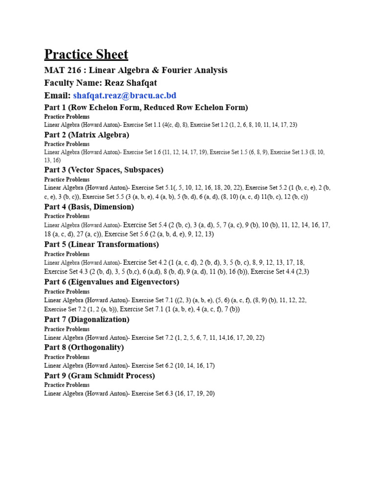 Practice Sheet 216 | PDF