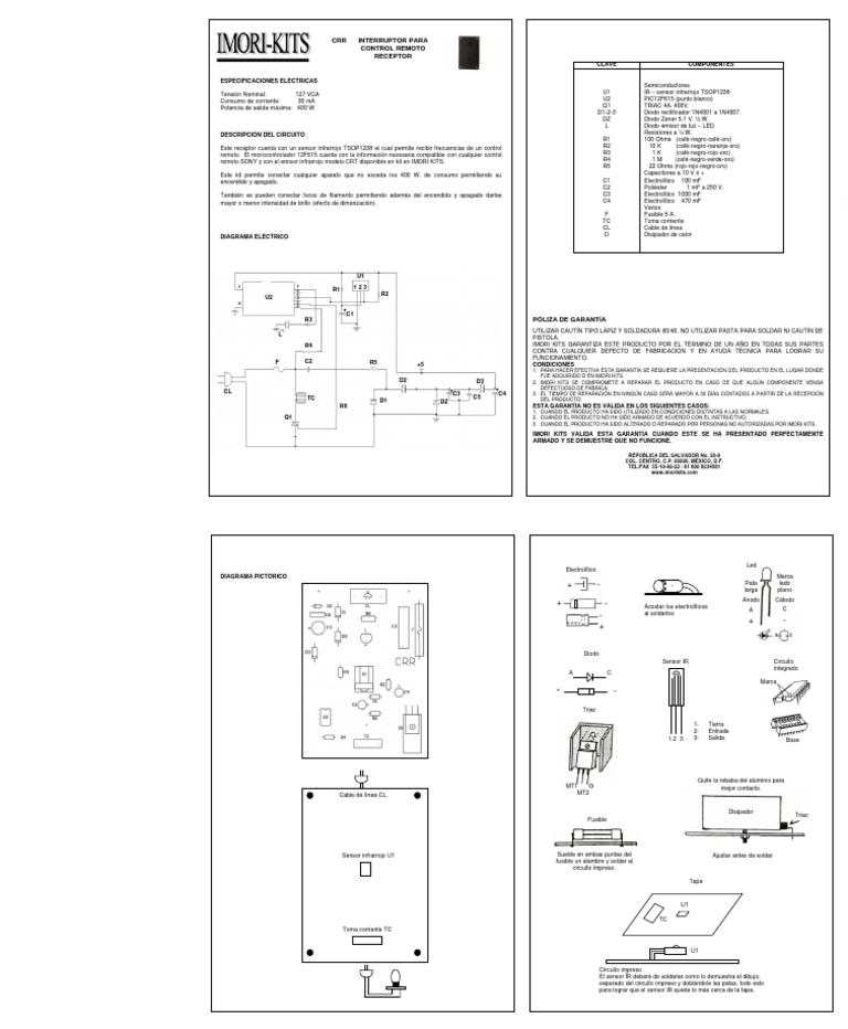 Diagrama Control Remoto | PDF | Control remoto | Diodo emisor de luz