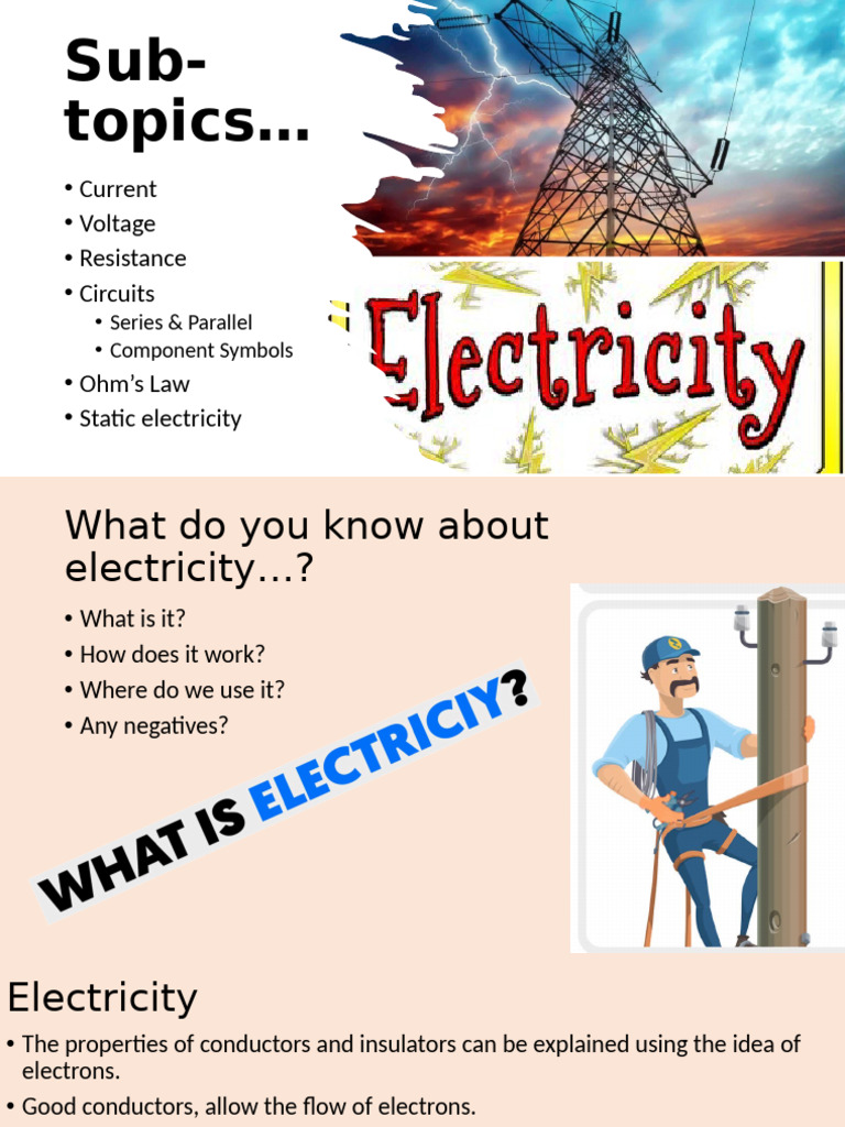 Understanding Electricity Concepts | PDF | Voltage | Electric Current