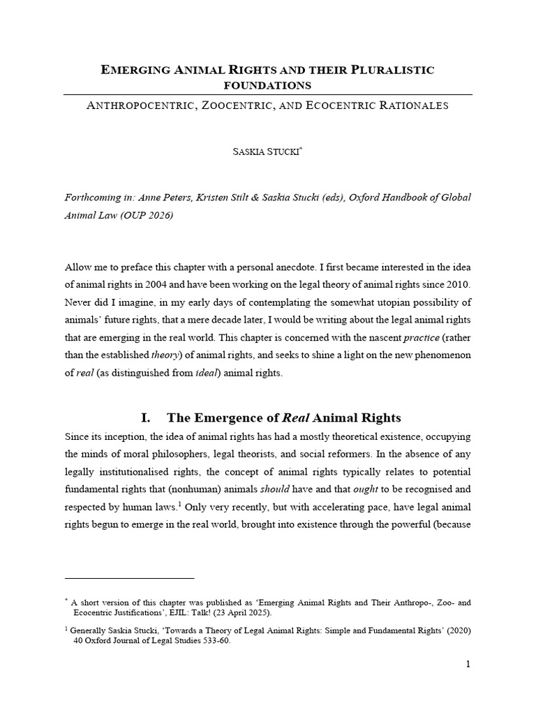 Emerging Legal Animal Rights Trends | PDF | Animal Rights | Prejudices