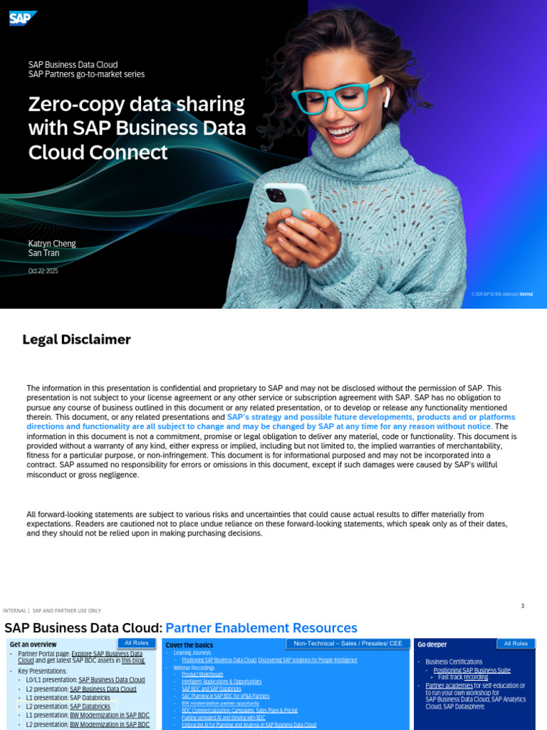 Zero-Copy Sharing in SAP BDC | PDF | Cloud Computing | Analytics