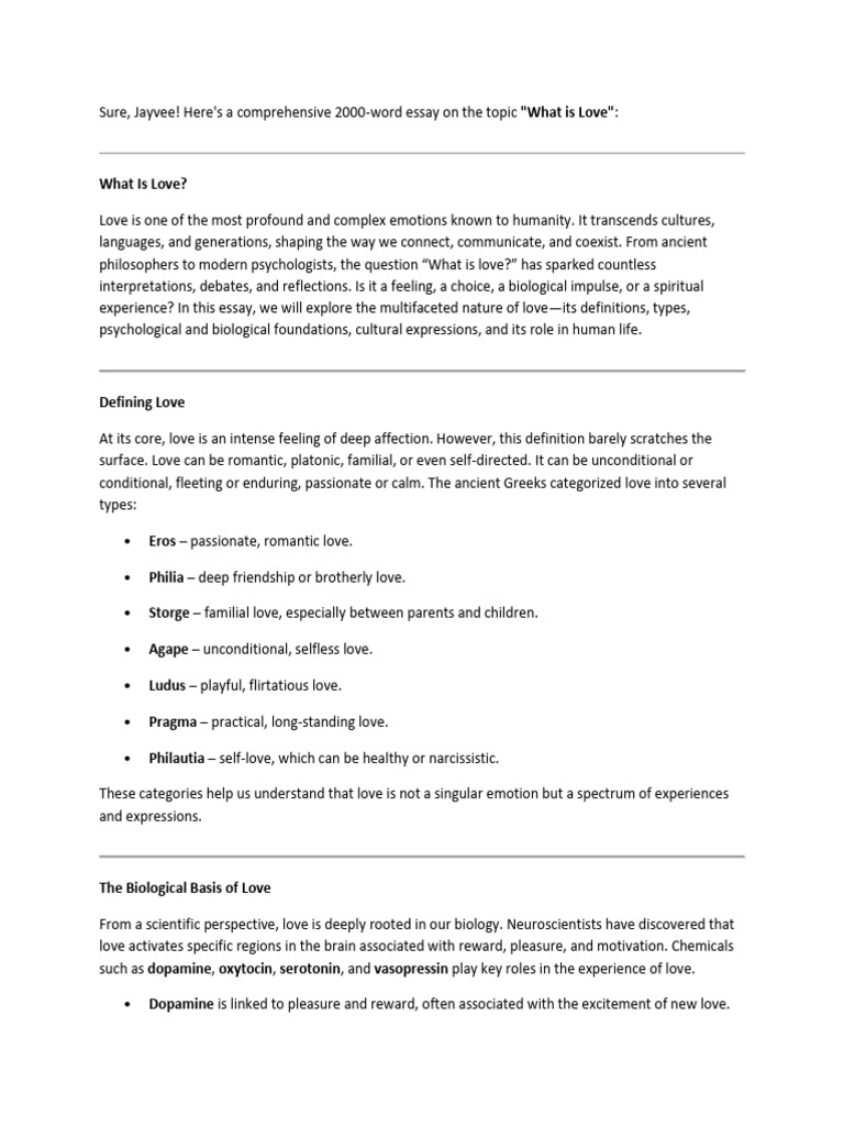 What is Love | PDF | Love | Attachment Theory