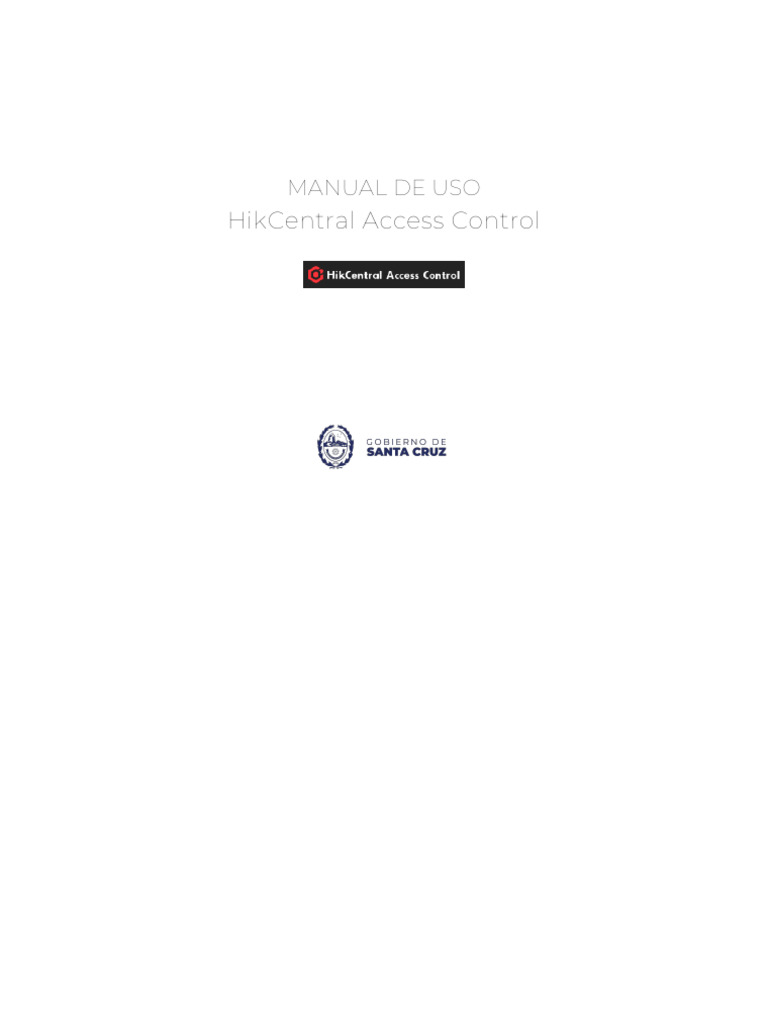 Manual de Uso de HikCentral Access Control | PDF | Contraseña | Informática
