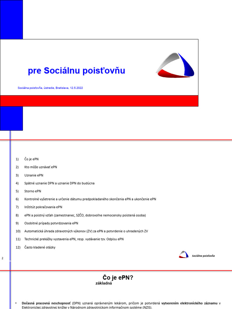 EPN Ako Uznavat DPN Elektronicky | PDF