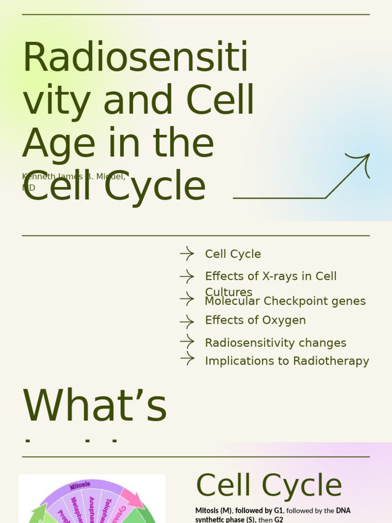 Radiosensitivity in Cell Cycle Phases | PDF | Cell Cycle | Biotechnology