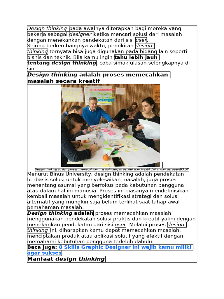 Manfaat dan Proses Design Thinking | PDF
