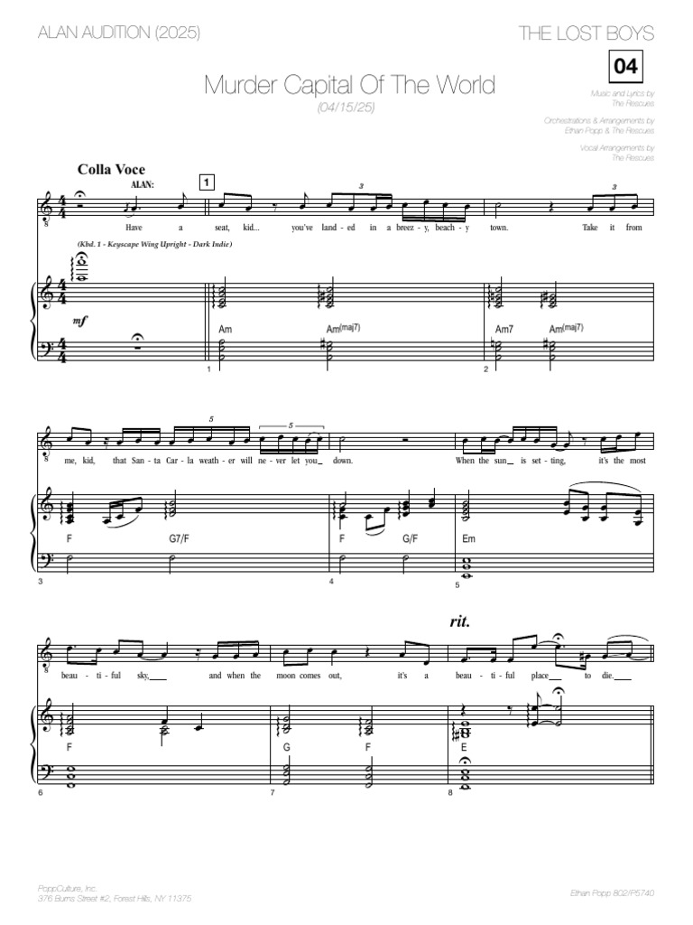 Murder Capital of the World Lyrics | PDF