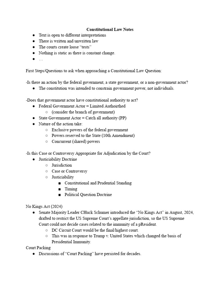 Constitutional Law Overview and Key Cases | PDF | Mandamus | Common Law