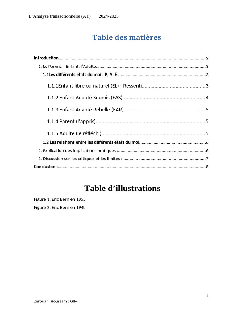 Comprendre l'Analyse Transactionnelle | PDF | Psychologie | Concept de ...