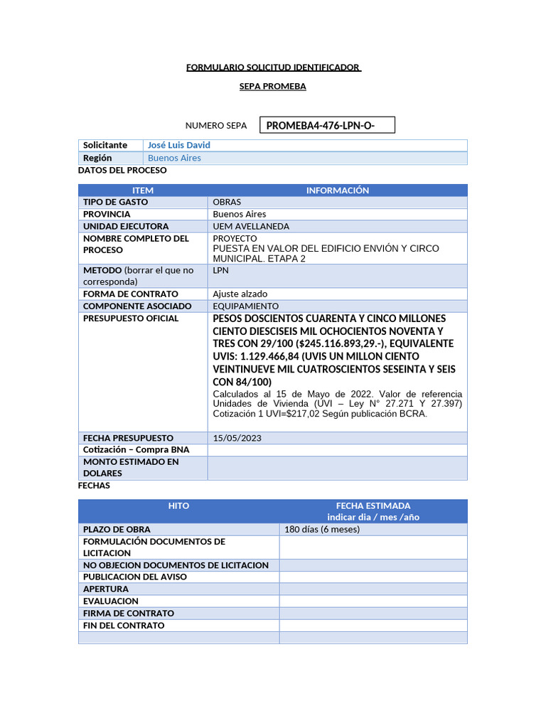 CÓDIGO SEPA Envión Avellaneda 16.05.23 | PDF