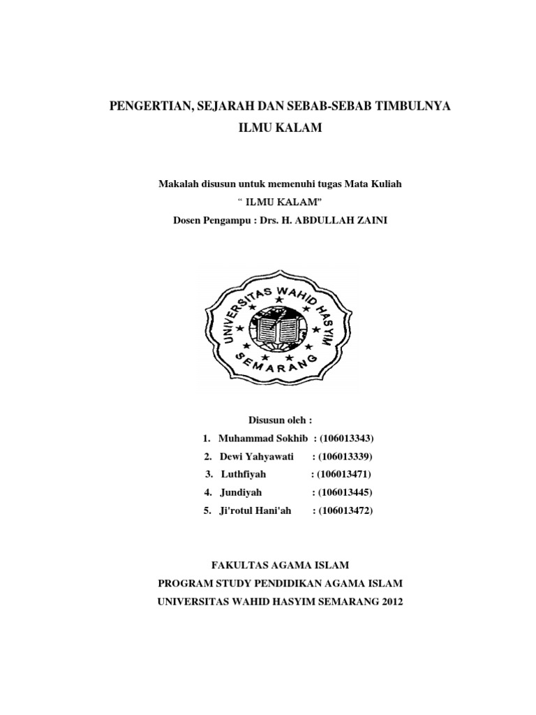 Tugas Makalah Ilmu Kalam