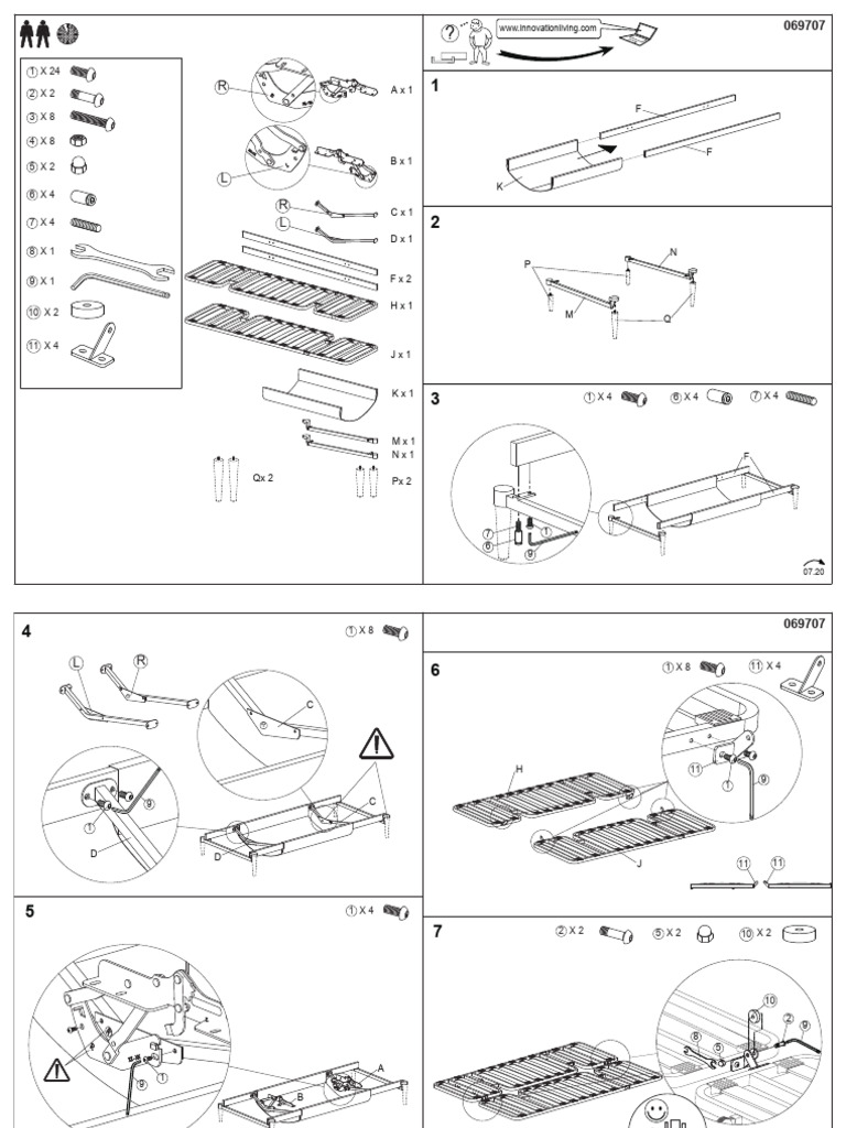 Colpus Sofa Bed Assembly Instruction | PDF