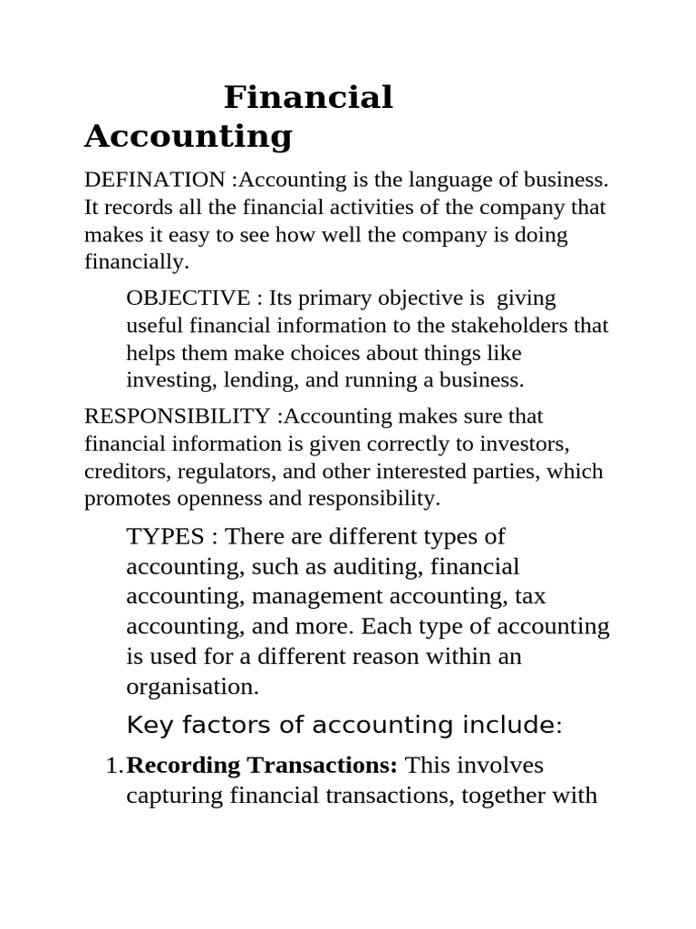 Understanding Financial Accounting Basics | PDF | Debits And Credits ...