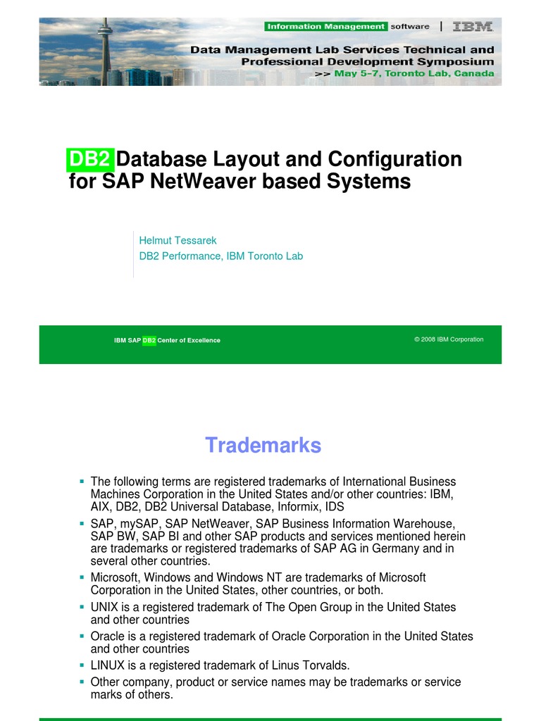 SAP DB2 Storage Layout | PDF | Ibm Db2 | Databases