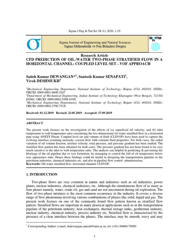CFD Analysis of Oil-Water Flow Dynamics | PDF | Fluid Dynamics | Viscosity