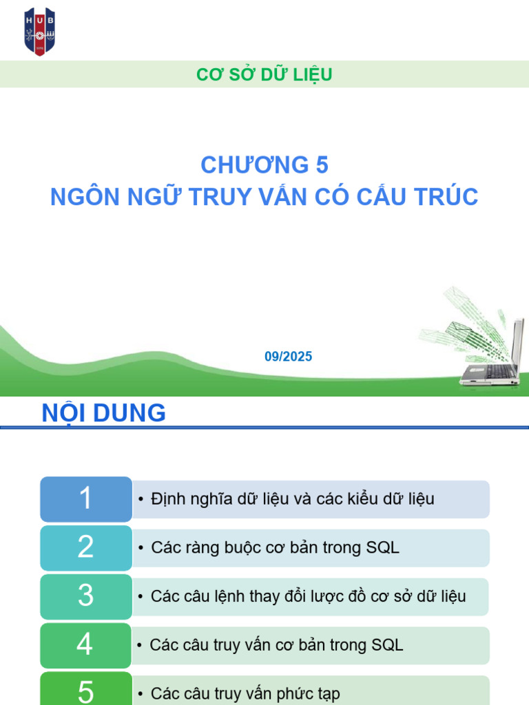 Chuong 5 StructuredQueryLanguage | PDF