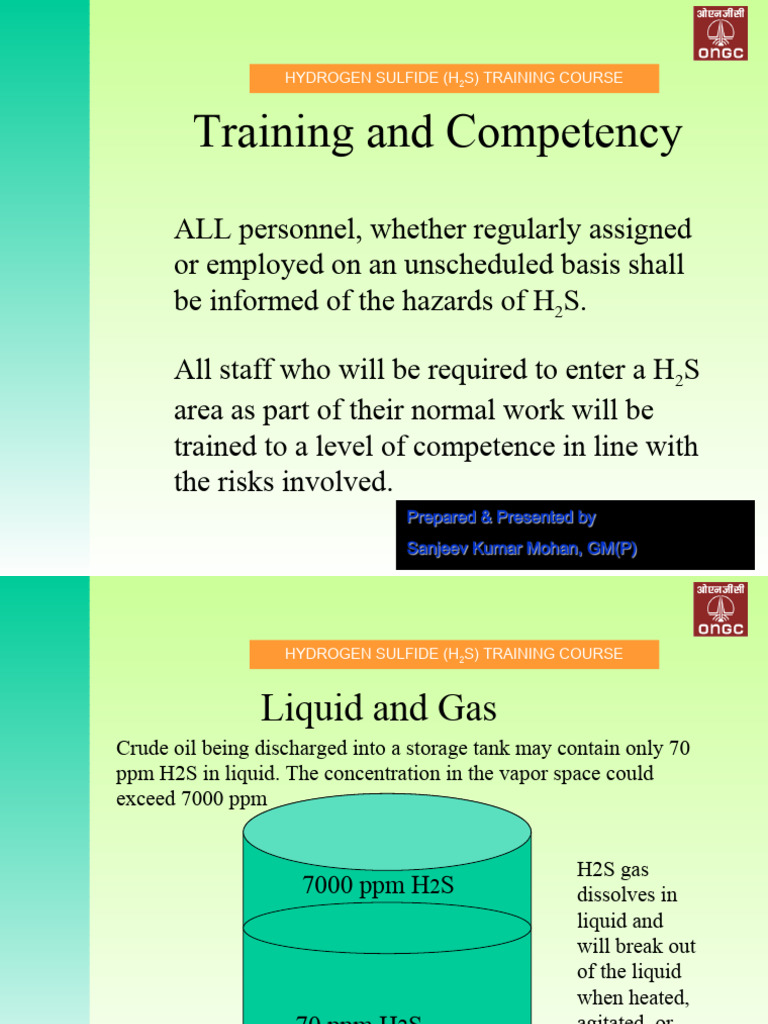 H2S Rescue Awareness-Final | PDF | Gases | Equipment