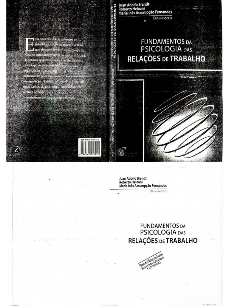 Fundamentos Da Psicologia Das Relações de Trabalho - Compressed | PDF