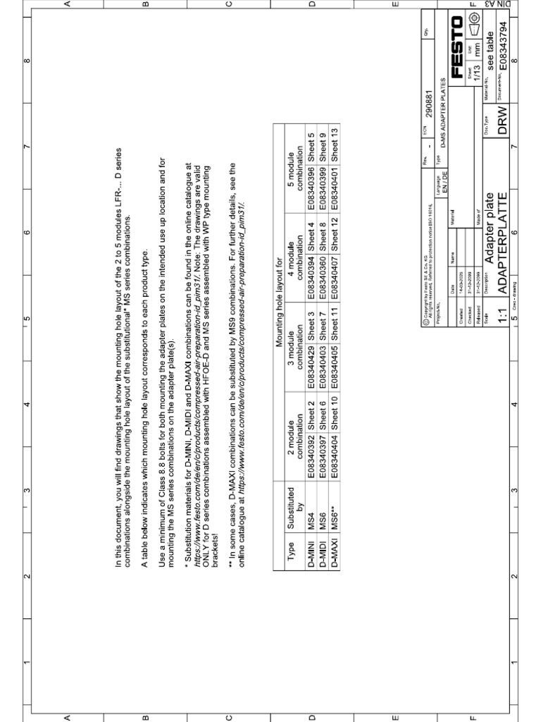 D Shift To MS Combination - Adapterplate - Layout | PDF