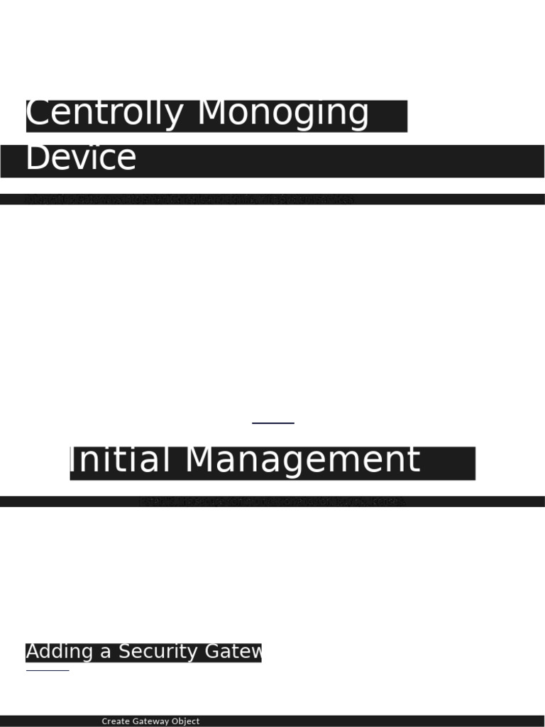 Chapter 3 - Central Management | PDF