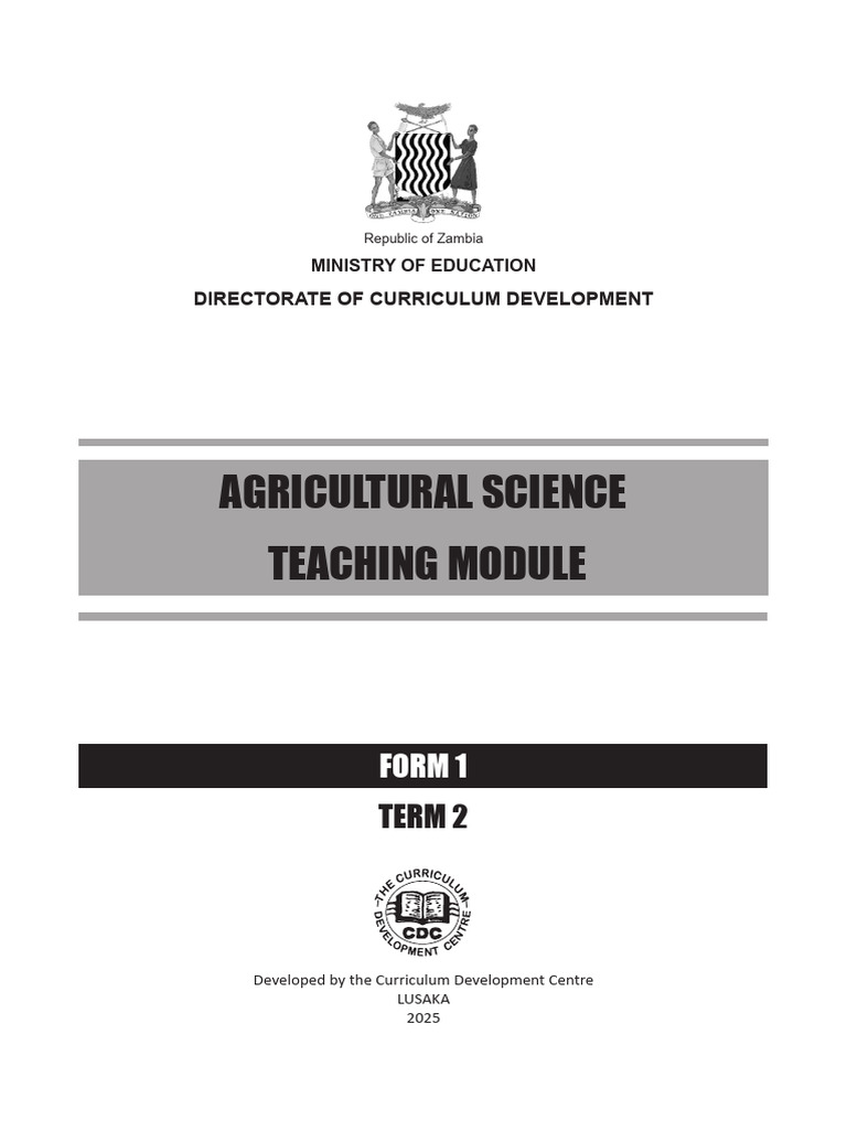 Agricultural Science Teaching Module Form 1 | PDF | Learning | Agriculture